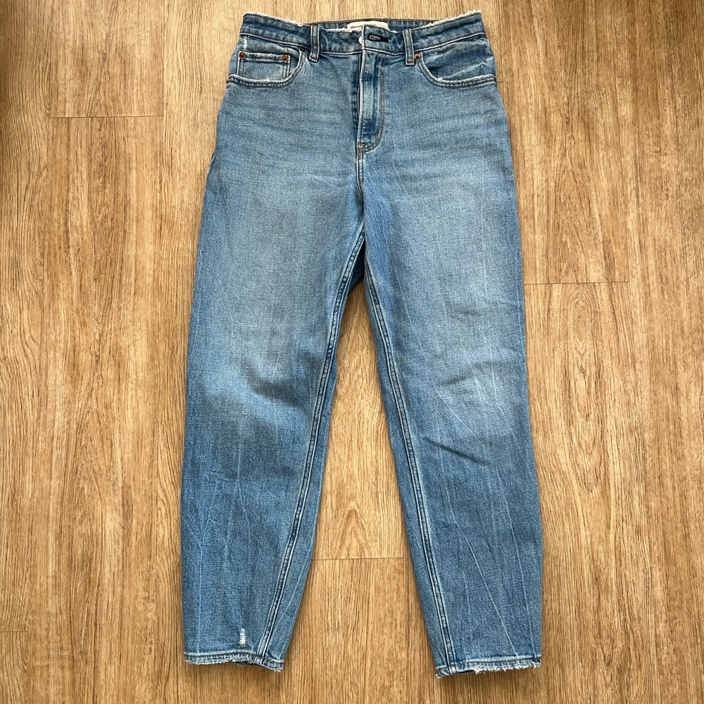 Abercrombie & Fitch Curve Love High Rise Mom Jeans